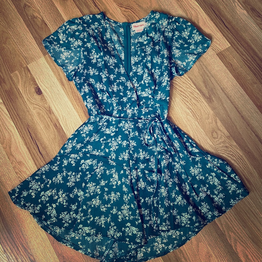 Showpo green floral romper
